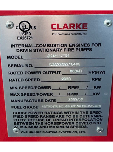 Diesel Fire Pump Start-up and Flow Test Checklist